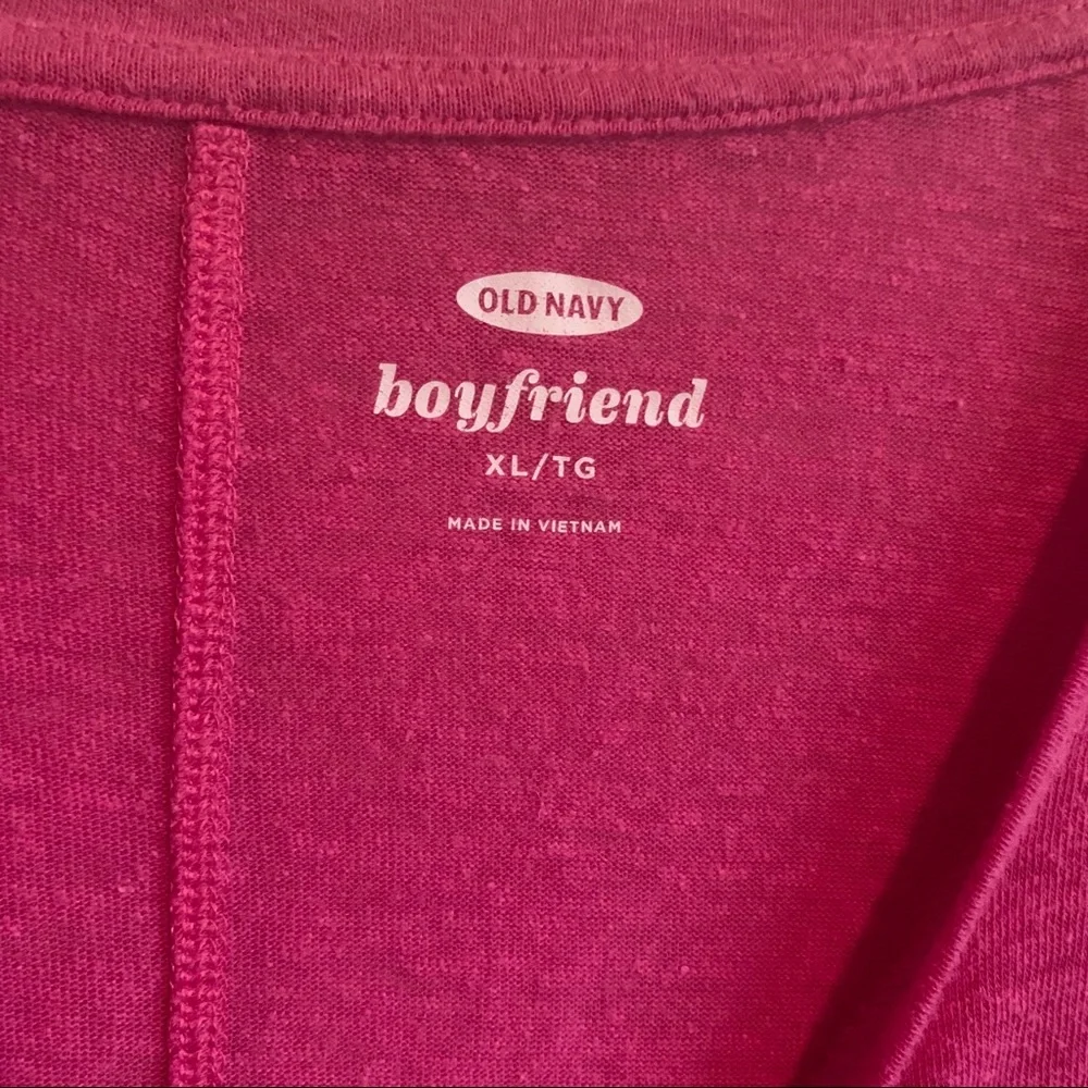 Old Navy Boyfriend Top Pink XL - Picture 4 of 5